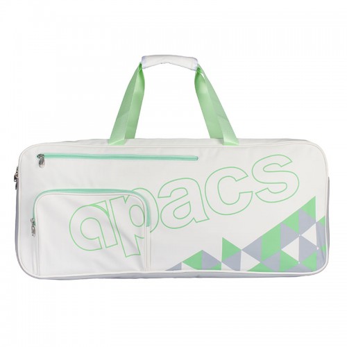 Biało zielona Torba Apacs REC-D821-SF Kompaktowa, 2-komorowa Badmintonowa