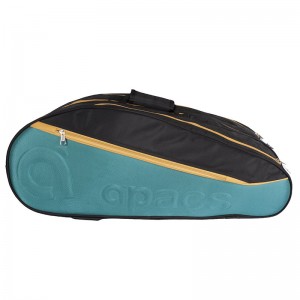 Niebiesko-czarny Apacs TRI 3812 profesjonalny termobag badmintonowy na 3 rakiety