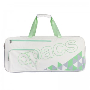 Biało zielona Torba Apacs REC-D821-SF Kompaktowa, 2-komorowa Badmintonowa